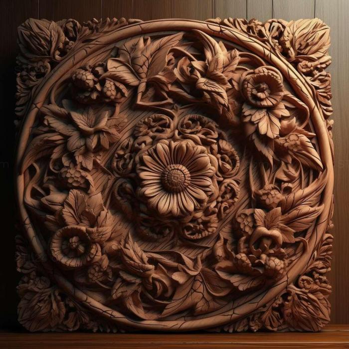 Patterns and decorations (stl backdrop 1, PATTERN_345) 3D models for cnc